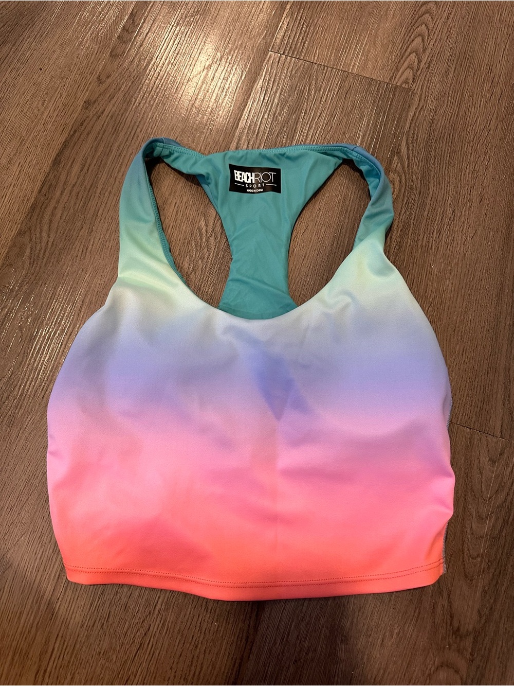 Beach Riot Ombre Racerback sports top - Teal, Lavender, Pink, Coral